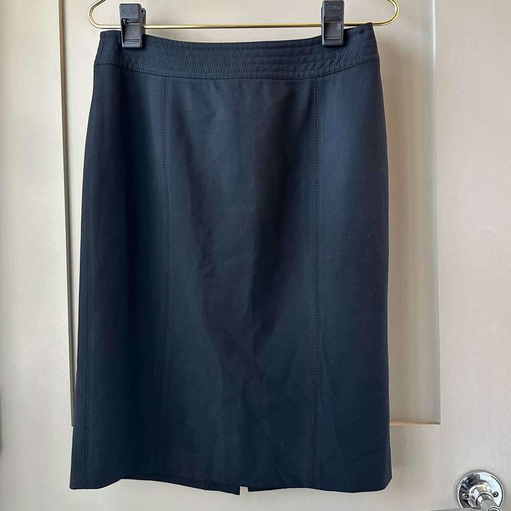 Vintage Emporio Armani Black Pencil Skirt Size 6